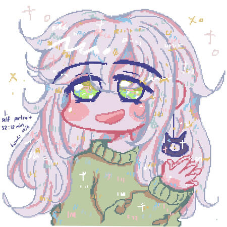 chibi pixel drawing (32 mins)